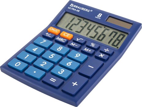 Бухгалтерский калькулятор BRAUBERG Ultra-08-BU 250508 (синий) Бухгалтерский калькулятор BRAUBERG Ultra-08-BU 250508 (синий)