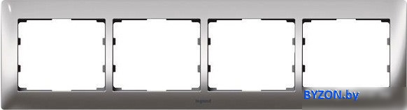 Рамка Legrand Galea Life 4 пост (горизонтальная, хром) Рамка Legrand Galea Life 4 пост (горизонтальная, хром)