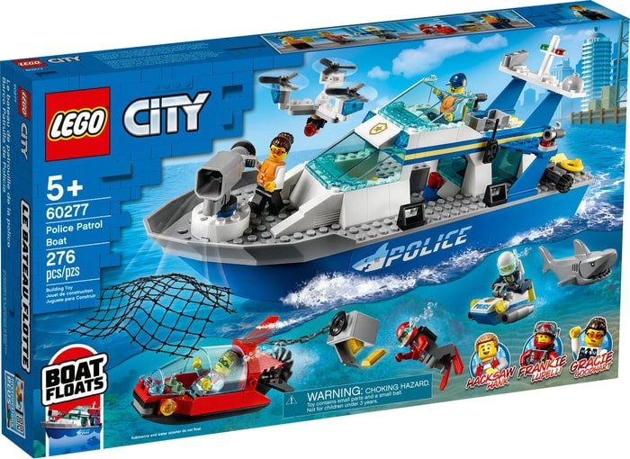 Конструктор LEGO City 60277 Катер полицейского патруля Конструктор LEGO City 60277 Катер полицейского патруля