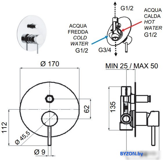 Смеситель Remer X Style X 09 L Смеситель Remer X Style X 09 L