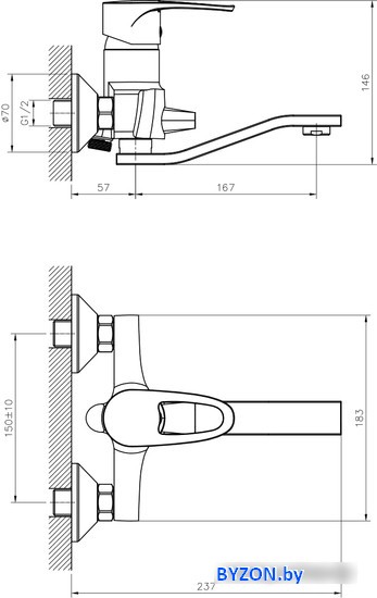 Смеситель Decoroom DR70044 Смеситель Decoroom DR70044