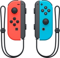 Набор геймпадов Nintendo Joy-Con (неоновый красный/неоновый синий) - фото