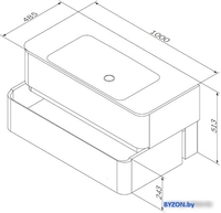 Умывальник AM.PM Sensation M30WPC1001WG 100x48.5 - фото2