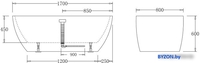 Ванна BelBagno BB70 170x80 - фото2