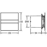 Вытяжной вентилятор CATA E-100 GTH BK - фото2