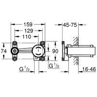 Скрытый механизм Grohe для умывальника 23571000 - фото2