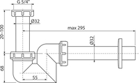 Сифон Alcaplast A45F-DN32-BL-01 - фото2