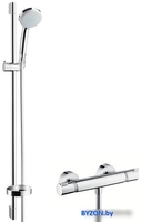 Душевой гарнитур Hansgrohe Croma 100 Vario EcoSmart/Ecostat Comfort Combi 27033000 - фото