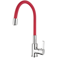 Смеситель Ledeme H98 L4898-1 (красный/хром) - фото