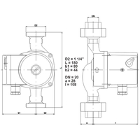 Циркуляционный насос IMP Pumps GHN 20/60-180 - фото2