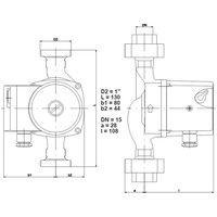 Циркуляционный насос IMP Pumps GHN 15/40-130 - фото2