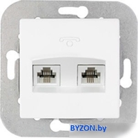 Розетка телефонная Bylectrica Стиль ТР24-051 (белый) - фото