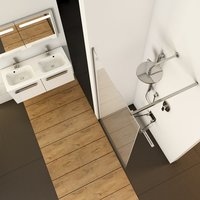 Душевой уголок Ravak Walk-In Wall 100 (серебристый/прозрачное) - фото2