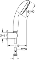 Душевой гарнитур Grohe New Tempesta 100 27799001 - фото2