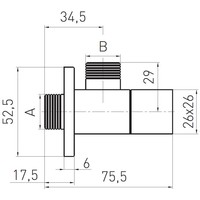 Вентиль Ferro Quadro Z294 1/2"x1/2" - фото2