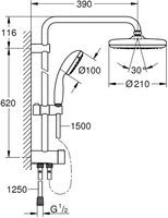 Душевая система Grohe New Tempesta System 210 26381001 - фото2