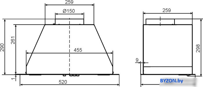 Кухонная вытяжка Elikor BF5634Q0 (953689) Кухонная вытяжка Elikor BF5634Q0 (953689)