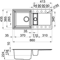Кухонная мойка Elleci Easy 425 Bianco Antico 62 - фото2