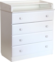 Детский комод Polini Kids Simple 1580 (белый) - фото