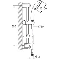 Душевой гарнитур Grohe New Tempesta 100 27794001 - фото2