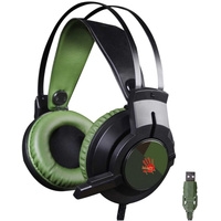 Наушники A4Tech Bloody J450 (черный/зеленый) - фото