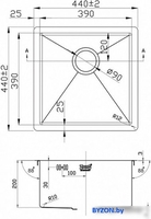 Кухонная мойка ZorG R-4444 - фото2