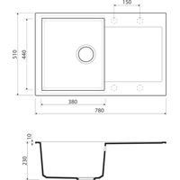 Кухонная мойка Omoikiri Daisen 78 GR - фото2