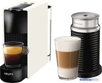 Капсульная кофеварка Krups Essenza Mini & Aeroccino 3 XN111 (белый) - фото