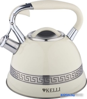 Чайник со свистком KELLI KL-4506 (бежевый) - фото