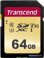 Карта памяти Transcend SDXC 500S 64GB - фото