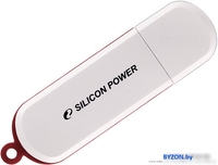 USB Flash Silicon-Power LuxMini 320 32GB (белый/красный) - фото