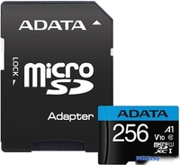 Карта памяти A-Data Premier AUSDX256GUICL10A1-RA1 microSDXC 256GB (с адаптером) - фото
