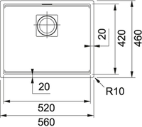 Кухонная мойка Franke Kubus 2 KNG 110-52 125.0528.612 (оникс) - фото2