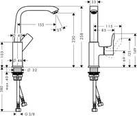 Смеситель Hansgrohe Metris 230 31187000 - фото2