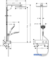 Душевая система Hansgrohe Raindance E Showerpipe 300 1jet 27361000 - фото2
