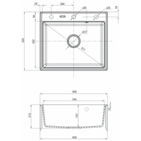 Кухонная мойка Deante Andante ZQN G103 (графитовый металлик) - фото2
