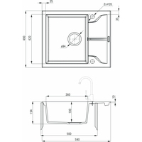 Кухонная мойка Deante Andante ZQN G11A (графитовый металлик) - фото2