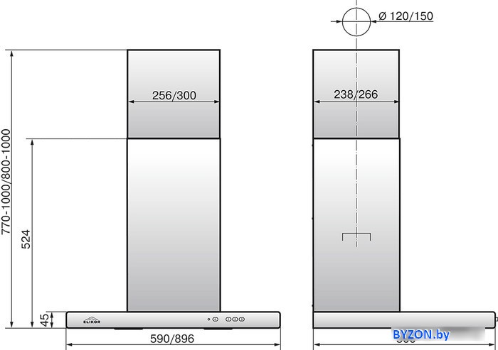 Кухонная вытяжка Elikor Квадра 60П-430-К3Д (белый) Кухонная вытяжка Elikor Квадра 60П-430-К3Д (белый)