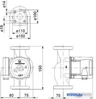 Циркуляционный насос Grundfos UP 40-50 F B 250 - фото2