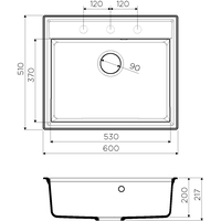 Кухонная мойка Omoikiri Daisen 60 BE - фото2