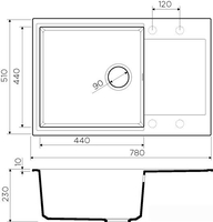 Кухонная мойка Omoikiri Daisen 78-LB PA - фото2