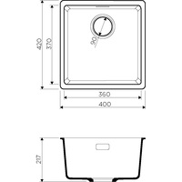 Кухонная мойка Omoikiri Kata 40-U BL - фото2