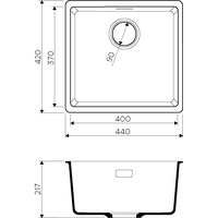 Кухонная мойка Omoikiri Kata 44-U PA - фото2