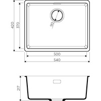 Кухонная мойка Omoikiri Kata 54-U PA - фото2