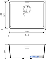 Кухонная мойка Omoikiri Kata 54-U SA - фото2