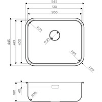 Кухонная мойка Omoikiri Omi 54-U/IF IN - фото2