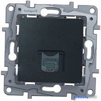 Розетка телефонная Legrand Etika 672640 (антрацит) - фото
