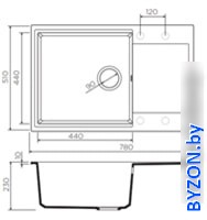 Кухонная мойка Omoikiri Daisen 78-LB-BE - фото2