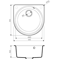Кухонная мойка Omoikiri Akegata 51-PA - фото2