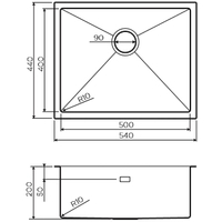 Кухонная мойка Omoikiri Taki 54-U/IF-IN - фото2